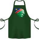 Curled Namibia Flag Namibian Day Football Cotton Apron 100% Organic Forest Green