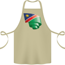 Curled Namibia Flag Namibian Day Football Cotton Apron 100% Organic Khaki