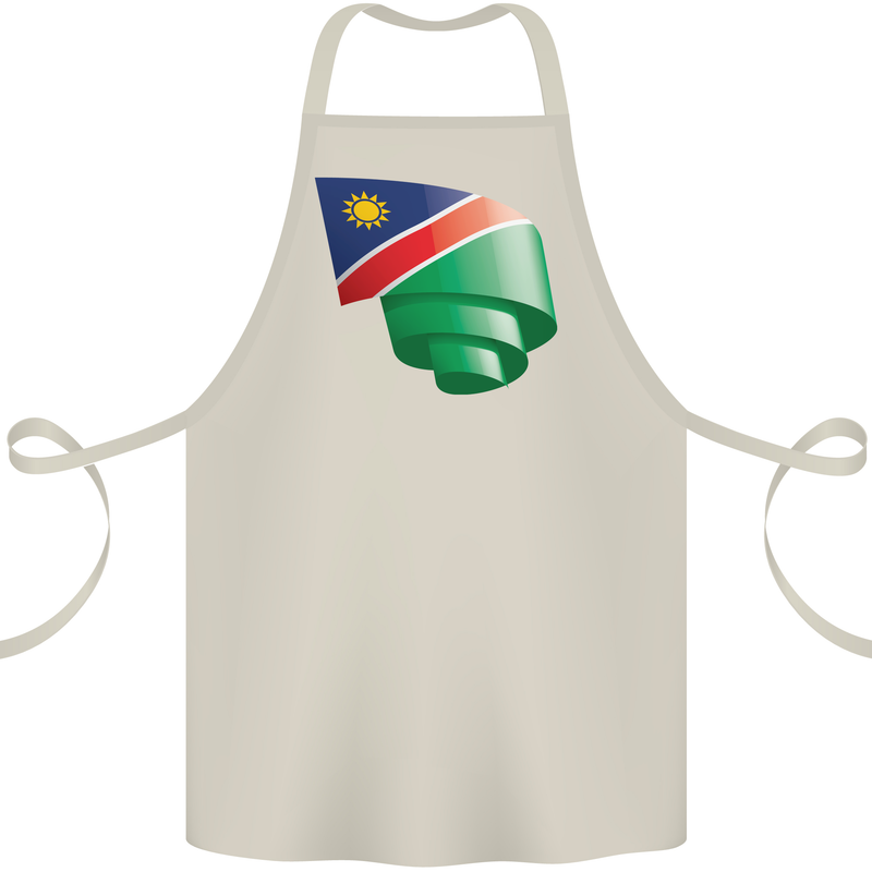 Curled Namibia Flag Namibian Day Football Cotton Apron 100% Organic Natural