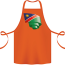 Curled Namibia Flag Namibian Day Football Cotton Apron 100% Organic Orange
