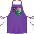 Curled Namibia Flag Namibian Day Football Cotton Apron 100% Organic Purple