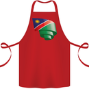Curled Namibia Flag Namibian Day Football Cotton Apron 100% Organic Red