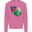 Curled Namibia Flag Namibian Day Football Mens Sweatshirt Jumper Azalea