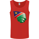 Curled Namibia Flag Namibian Day Football Mens Vest Tank Top Red