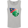 Curled Namibia Flag Namibian Day Football Mens Vest Tank Top Sports Grey