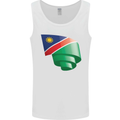 Curled Namibia Flag Namibian Day Football Mens Vest Tank Top White