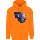 Curled Nauru Flag Nauruan Day Football Childrens Kids Hoodie Orange