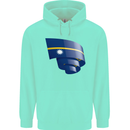 Curled Nauru Flag Nauruan Day Football Childrens Kids Hoodie Peppermint