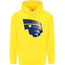 Curled Nauru Flag Nauruan Day Football Childrens Kids Hoodie Yellow