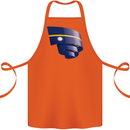 Curled Nauru Flag Nauruan Day Football Cotton Apron 100% Organic Orange