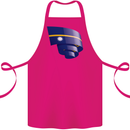 Curled Nauru Flag Nauruan Day Football Cotton Apron 100% Organic Pink