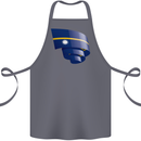 Curled Nauru Flag Nauruan Day Football Cotton Apron 100% Organic Steel