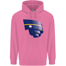 Curled Nauru Flag Nauruan Day Football Mens 80% Cotton Hoodie Azelea