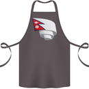Curled Nepal Flag Nepalese Day Football Cotton Apron 100% Organic Dark Grey