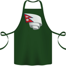Curled Nepal Flag Nepalese Day Football Cotton Apron 100% Organic Forest Green