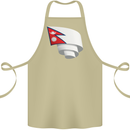 Curled Nepal Flag Nepalese Day Football Cotton Apron 100% Organic Khaki