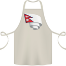 Curled Nepal Flag Nepalese Day Football Cotton Apron 100% Organic Natural