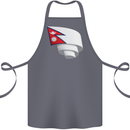 Curled Nepal Flag Nepalese Day Football Cotton Apron 100% Organic Steel