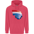 Curled Netherlands Flag Holland Dutch Day Football Childrens Kids Hoodie Heliconia