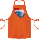 Curled Netherlands Flag Holland Dutch Day Football Cotton Apron 100% Organic Orange