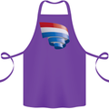 Curled Netherlands Flag Holland Dutch Day Football Cotton Apron 100% Organic Purple