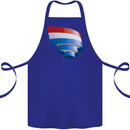 Curled Netherlands Flag Holland Dutch Day Football Cotton Apron 100% Organic Royal Blue