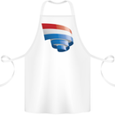Curled Netherlands Flag Holland Dutch Day Football Cotton Apron 100% Organic White