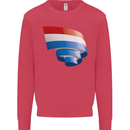 Curled Netherlands Flag Holland Dutch Day Football Kids Sweatshirt Jumper Heliconia