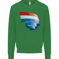 Curled Netherlands Flag Holland Dutch Day Football Kids Sweatshirt Jumper Irish Green