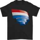 Curled Netherlands Flag Holland Dutch Day Football Mens T-Shirt 100% Cotton Black