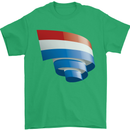 Curled Netherlands Flag Holland Dutch Day Football Mens T-Shirt 100% Cotton Irish Green