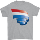 Curled Netherlands Flag Holland Dutch Day Football Mens T-Shirt 100% Cotton Sports Grey