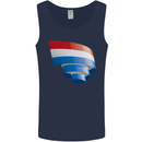 Curled Netherlands Flag Holland Dutch Day Football Mens Vest Tank Top Navy Blue