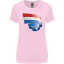 Curled Netherlands Flag Holland Dutch Day Football Womens Wider Cut T-Shirt Light Pink
