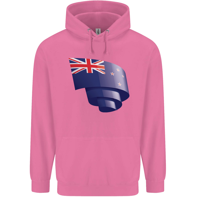 Curled New Zealand Flag Zealander Kiwi Day Childrens Kids Hoodie Azalea