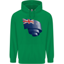 Curled New Zealand Flag Zealander Kiwi Day Childrens Kids Hoodie Irish Green