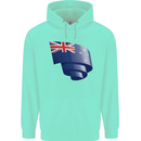 Curled New Zealand Flag Zealander Kiwi Day Childrens Kids Hoodie Peppermint