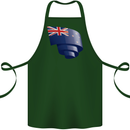 Curled New Zealand Flag Zealander Kiwi Day Cotton Apron 100% Organic Forest Green
