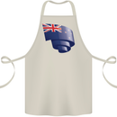 Curled New Zealand Flag Zealander Kiwi Day Cotton Apron 100% Organic Natural