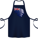 Curled New Zealand Flag Zealander Kiwi Day Cotton Apron 100% Organic Navy Blue