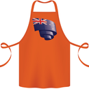 Curled New Zealand Flag Zealander Kiwi Day Cotton Apron 100% Organic Orange