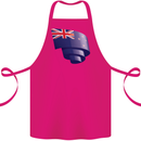 Curled New Zealand Flag Zealander Kiwi Day Cotton Apron 100% Organic Pink