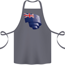 Curled New Zealand Flag Zealander Kiwi Day Cotton Apron 100% Organic Steel