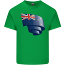Curled New Zealand Flag Zealander Kiwi Day Kids T-Shirt Childrens Irish Green