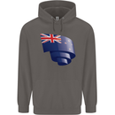 Curled New Zealand Flag Zealander Kiwi Day Mens 80% Cotton Hoodie Charcoal