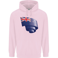 Curled New Zealand Flag Zealander Kiwi Day Mens 80% Cotton Hoodie Light Pink