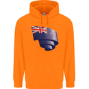 Curled New Zealand Flag Zealander Kiwi Day Mens 80% Cotton Hoodie Orange