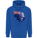 Curled New Zealand Flag Zealander Kiwi Day Mens 80% Cotton Hoodie Royal Blue