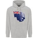 Curled New Zealand Flag Zealander Kiwi Day Mens 80% Cotton Hoodie Sports Grey