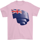 Curled New Zealand Flag Zealander Kiwi Day Mens T-Shirt 100% Cotton Light Pink